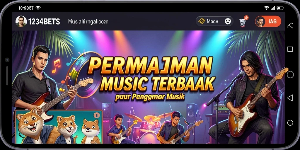 Screenshot gameplay 1234BETS menampilkan interaksi musik yang seru.