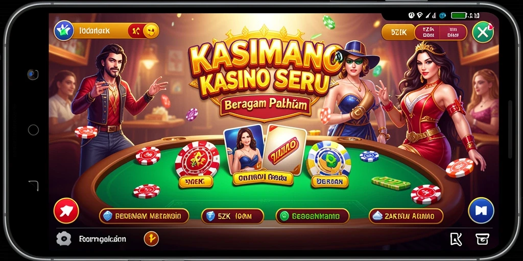 Tampilan utama 5ZK dengan gameplay Kasino yang menarik.