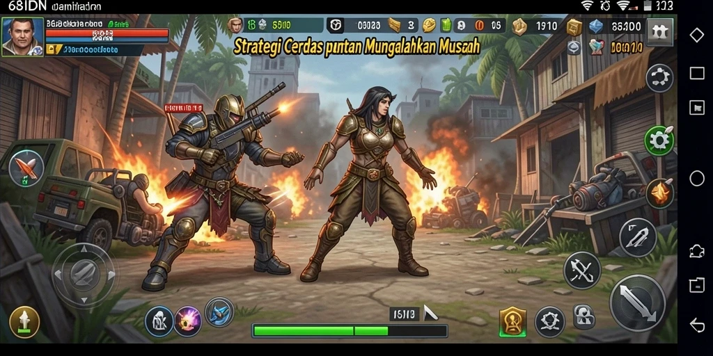 Tangkapan layar gameplay strategi yang mendebarkan dari 68IDN.