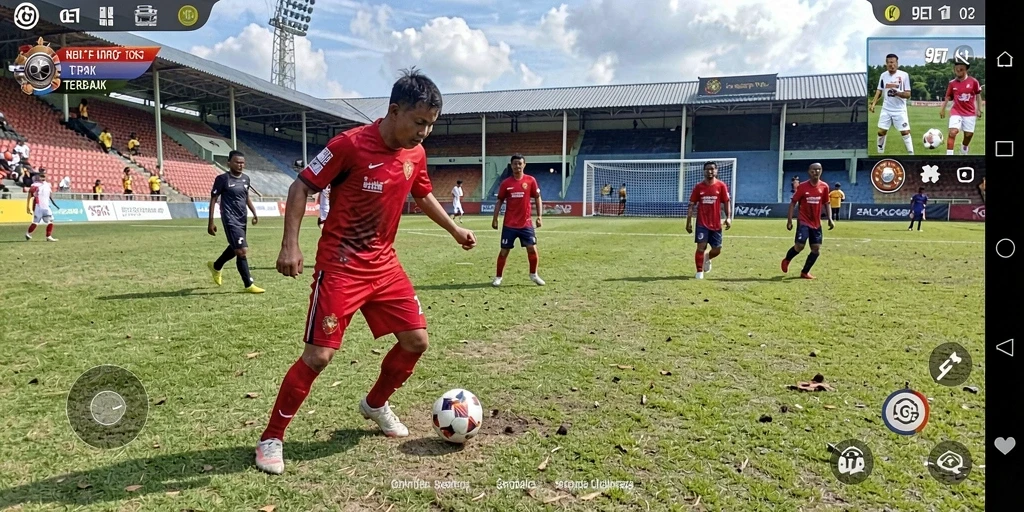 Gameplay <strong>9ET</strong> yang mendebarkan dengan aksi sepak bola yang realistis.