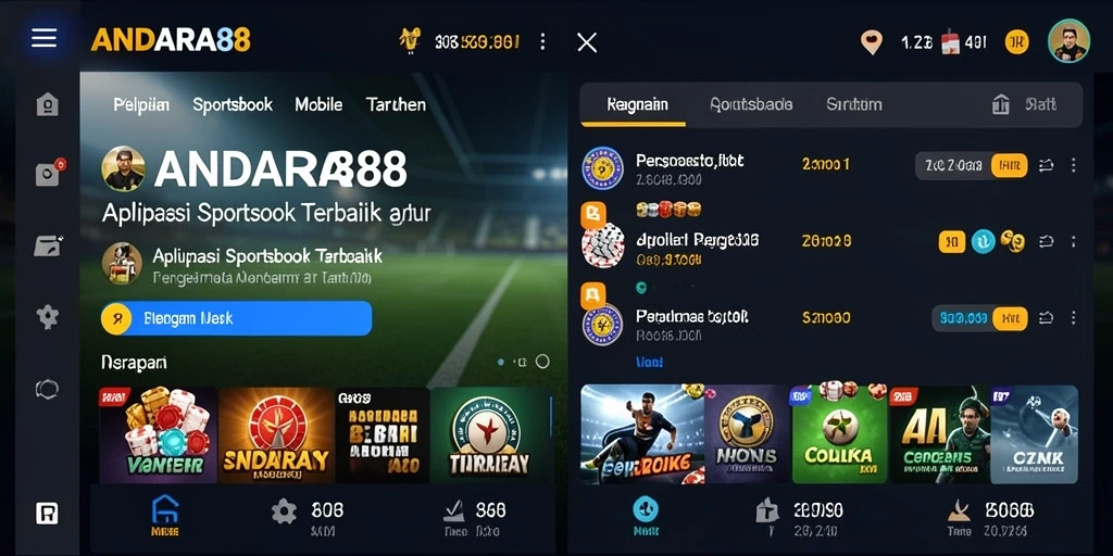 Tampilan gameplay ANDARA88 saat melakukan taruhan olahraga.