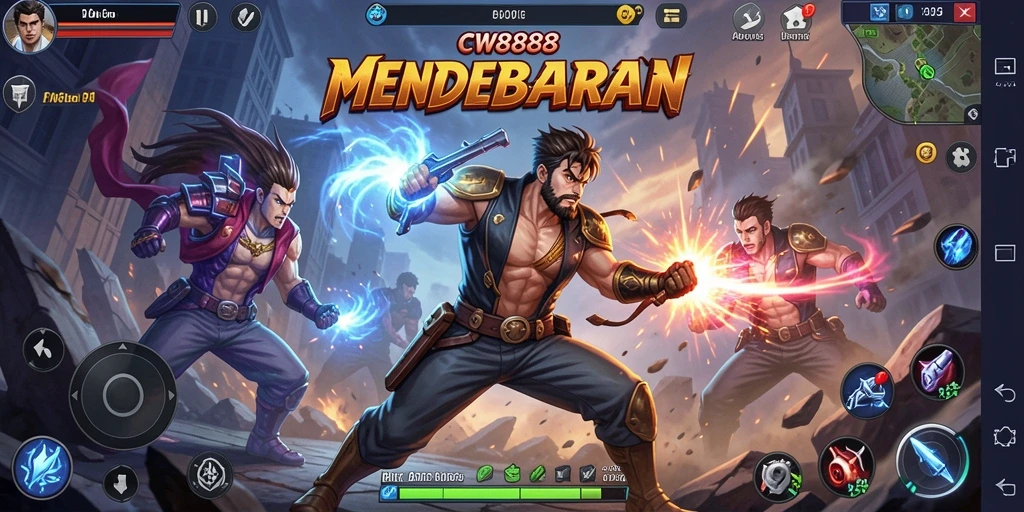 Tangkapan layar CW8888 menampilkan aksi pertarungan yang mendebarkan.