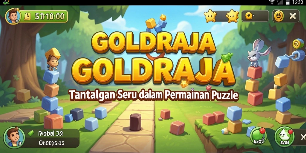 Tampilan menarik dari gameplay GOLDRAJA saat menyelesaikan teka-teki.