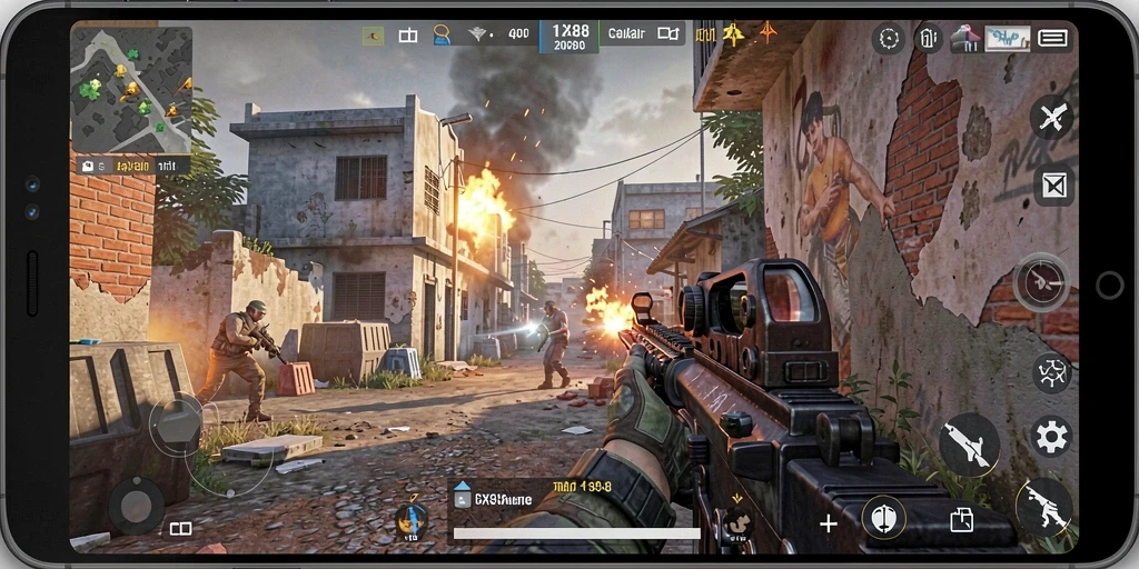 Tampilan gameplay GX88 yang mendebarkan dan penuh aksi di medan perang.