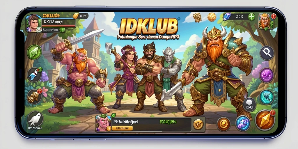 Tangkapan layar gameplay IDKLUB menampilkan pertarungan epik dengan efek visual yang menakjubkan.