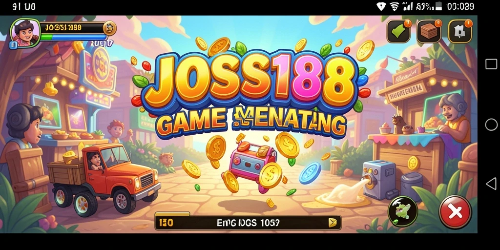 Tangkapan layar utama JOSS188 menampilkan gameplay yang seru dalam mode arcade.