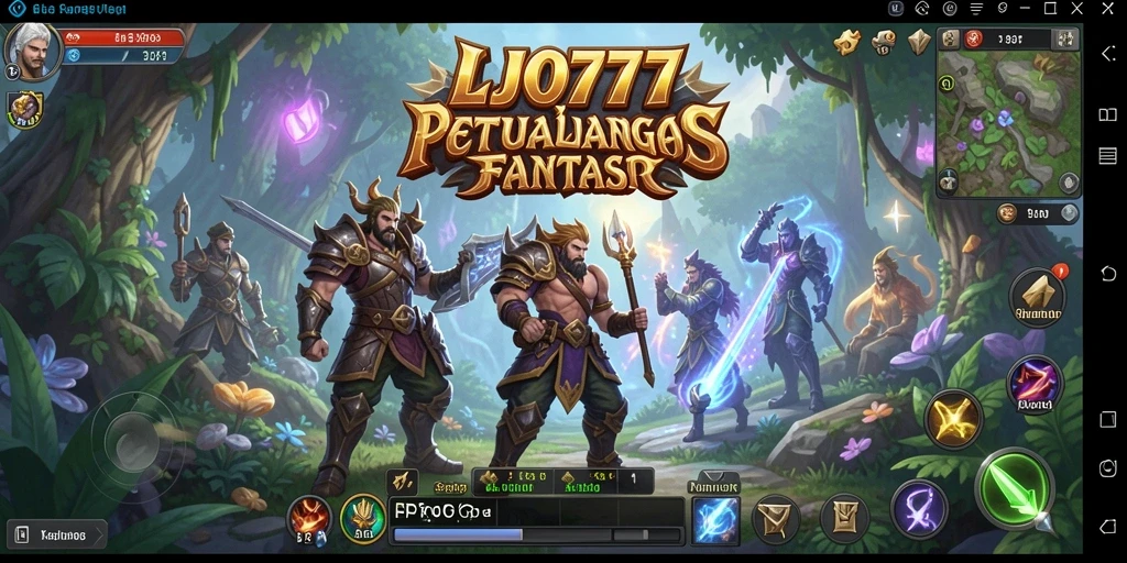Screenshot LJO777 menampilkan karakter beraksi dalam pertempuran epik RPG.