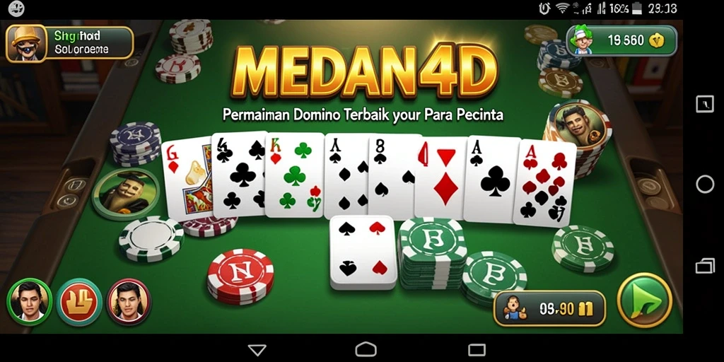 Tampilan seru dalam permainan Domino MEDAN4D saat bertanding.