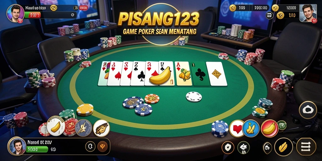 Tampilan menarik dari permainan Poker di PISANG123.