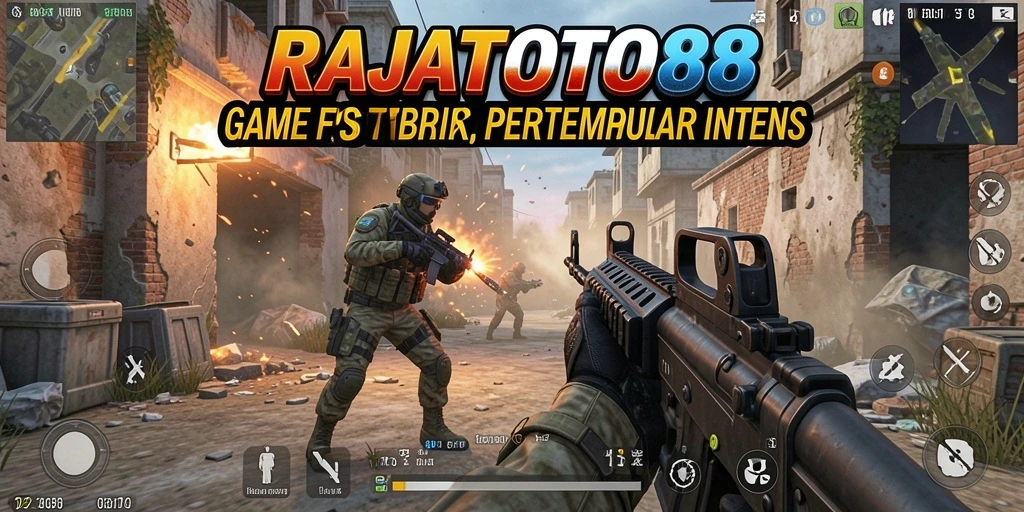 Gameplay mendebarkan di RAJATOTO88 dengan aksi FPS intens.