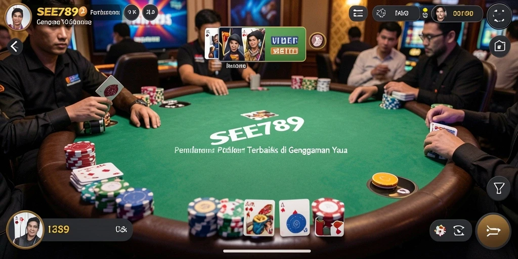 Screenshot utama <strong>SEE789</strong> menunjukkan gameplay Poker yang seru.