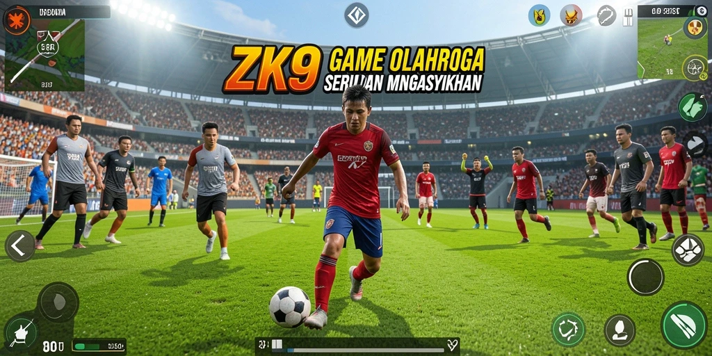 Screenshot ZK9 menampilkan aksi menarik dalam pertandingan olahraga.